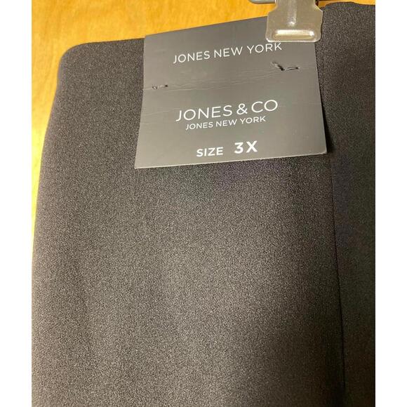 Jones & Co Black Dress Pants Women's 3X Black Wide Leg NWT - Picture 5 of 6